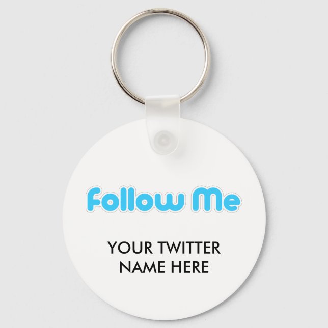 follow me (twitter) key ring (Front)