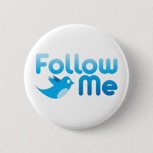 Follow Me Twitter Mr Funny Parody 6 Cm Round Badge