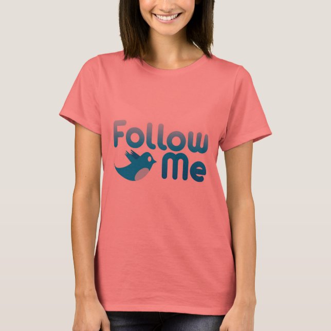 Follow Me Twitter Mr Funny Parody T-Shirt (Front)
