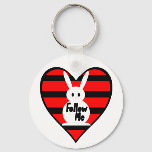 Follow Me White Rabbit Key Ring