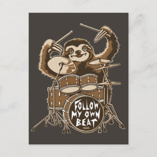 Follow my own beat postcard