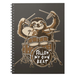 Follow my own beat spiral notebook