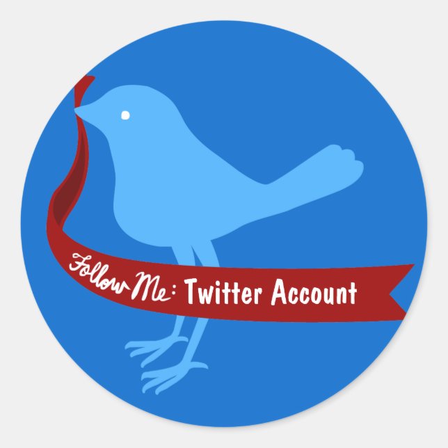 Follow My Tweet Sticker (Front)