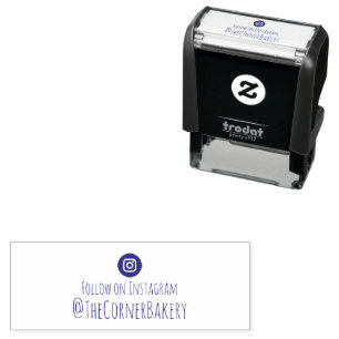Follow on Instagram Custom Self-inking Stamp