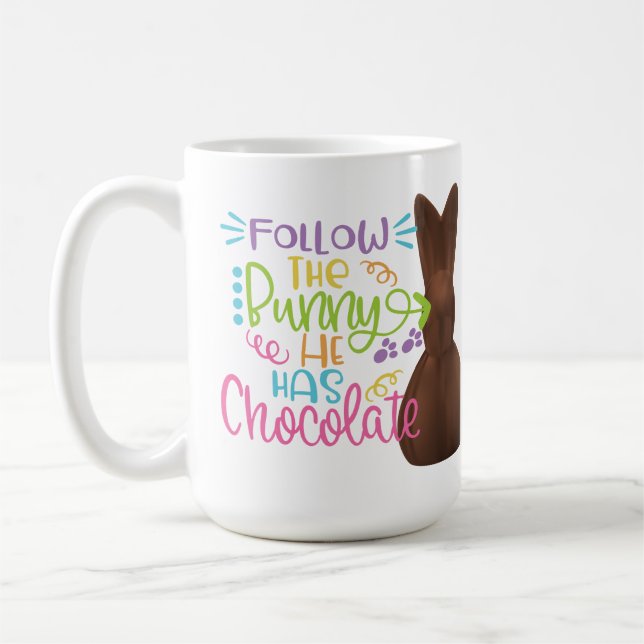 Follow the Bunny Easter Mug (Left)