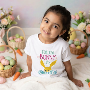 Follow The Bunny Easter T-Shirt for Kids