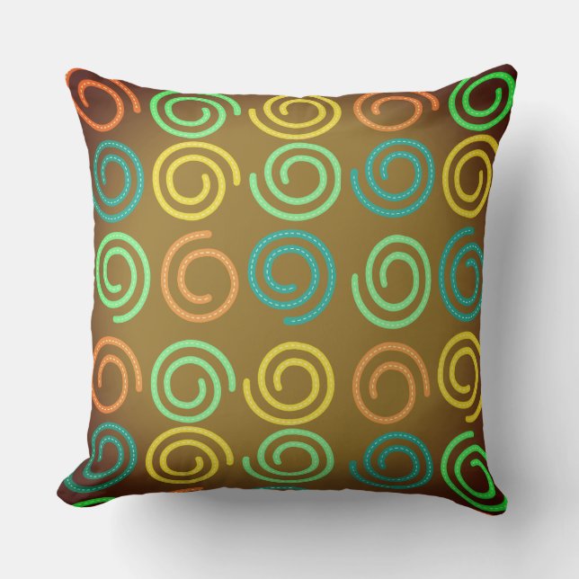 Follow the Colour of Spirals Cushion (Front)