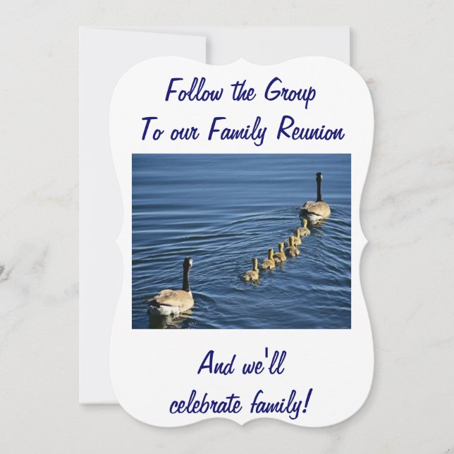 FOLLOW THE GROUP TO **FAMILY REUNION** INVITATION (Front)