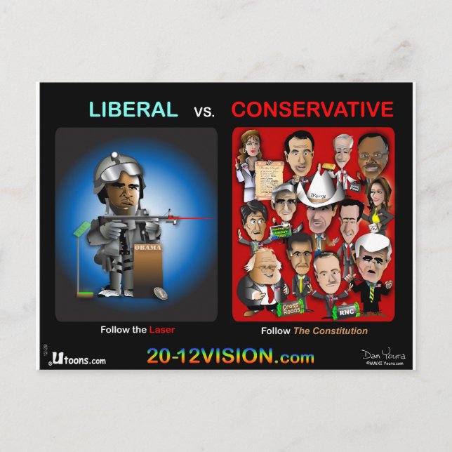 Follow The Laser Postcard (Front)