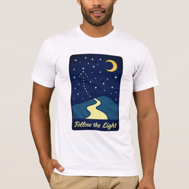 Follow The Light Retro Star Tee (Front)