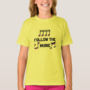 Follow the Music Children Classic Colourful Trendy T-Shirt