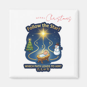 Follow the Star Maze Game Nativity Christmas Magne Magnet