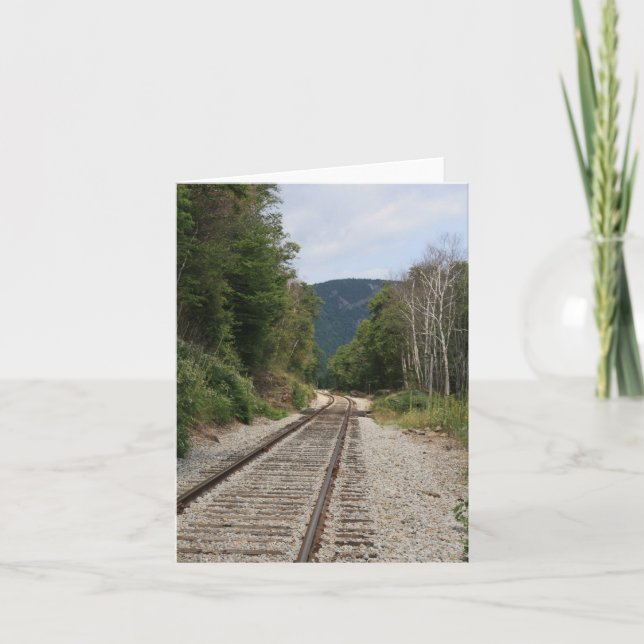 Follow the Train Tracks Note Card (Front)