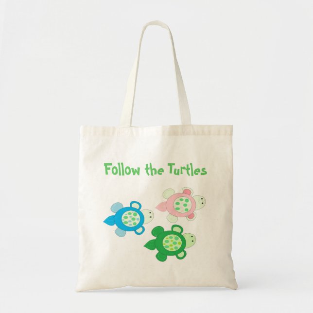 Follow the Turtles Tote Bag (Front)