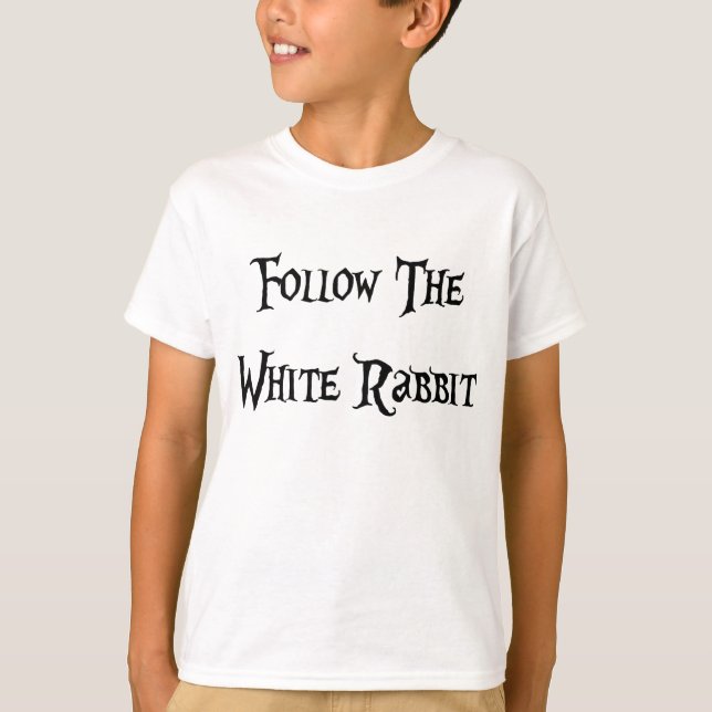 Follow the White Rabbit Alice T-Shirt (Front)