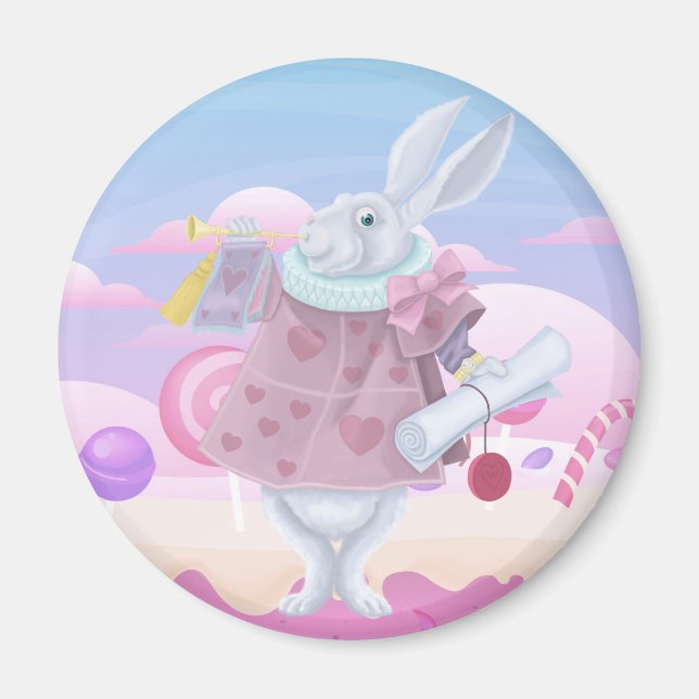 Follow The White Rabbit Magnet (Front)