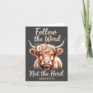 Follow The Word Not The Herd Christian Cow Bible V Card