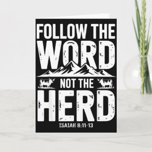 Follow The Word Not The Herd Christian Religion Hi Card