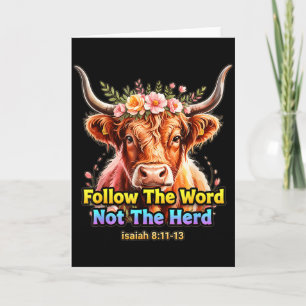 Follow The Word Not The Herd Christian Western Hig Card