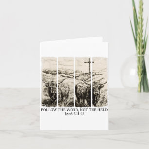 Follow The Word Not The Herd Western Christian Jes Card