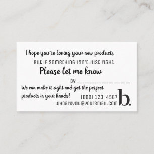 Follow Up Business Card