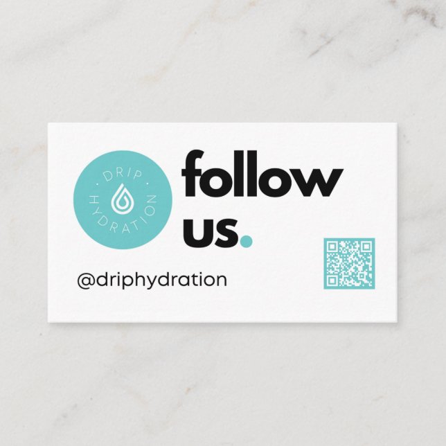 Follow Us Business Card (Front)