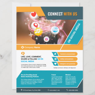 Follow Us on Social Media Flyer Template