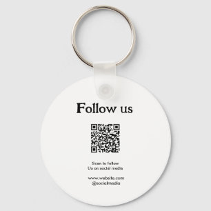 Follow us on social media scan QR code to follow  Key Ring