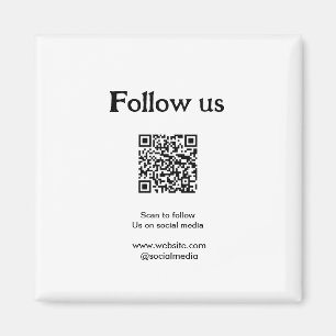 Follow us on social media scan QR code to follow  Magnet