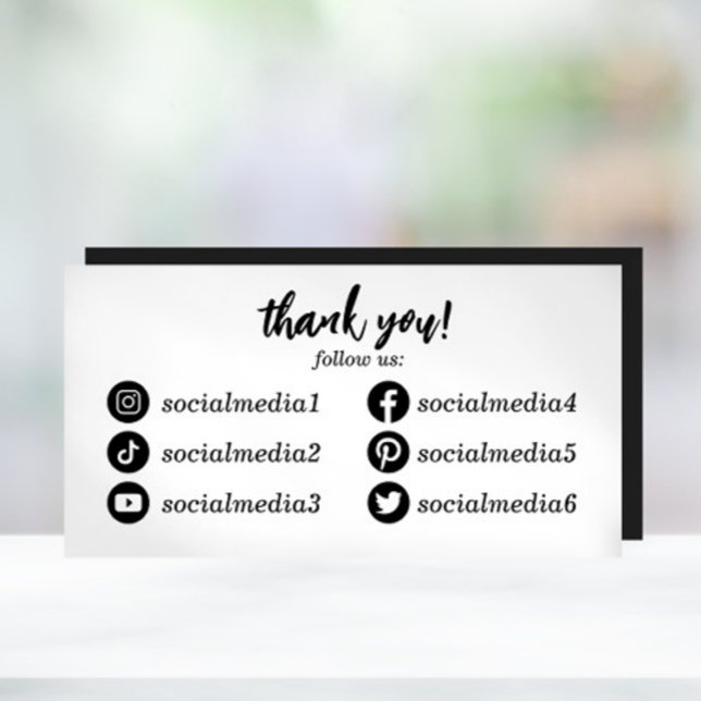 Follow us on Social Media Thank You Business Card (Creator Uploaded)