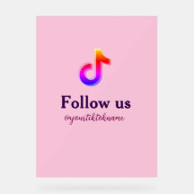 follow us tiktok username social media add QR text