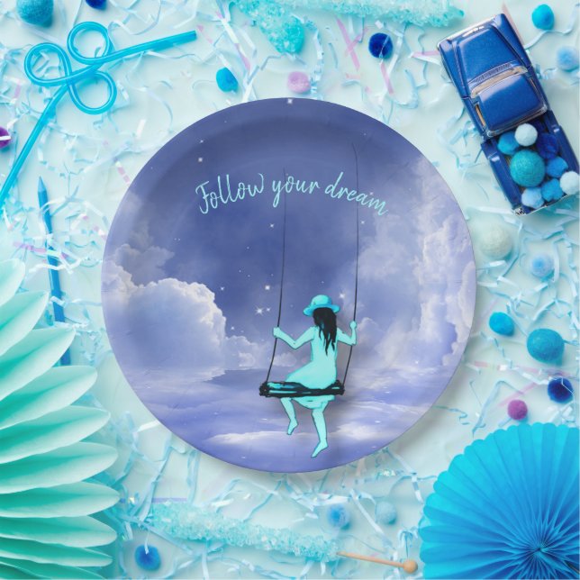 Follow your dream   paper plate (Party)
