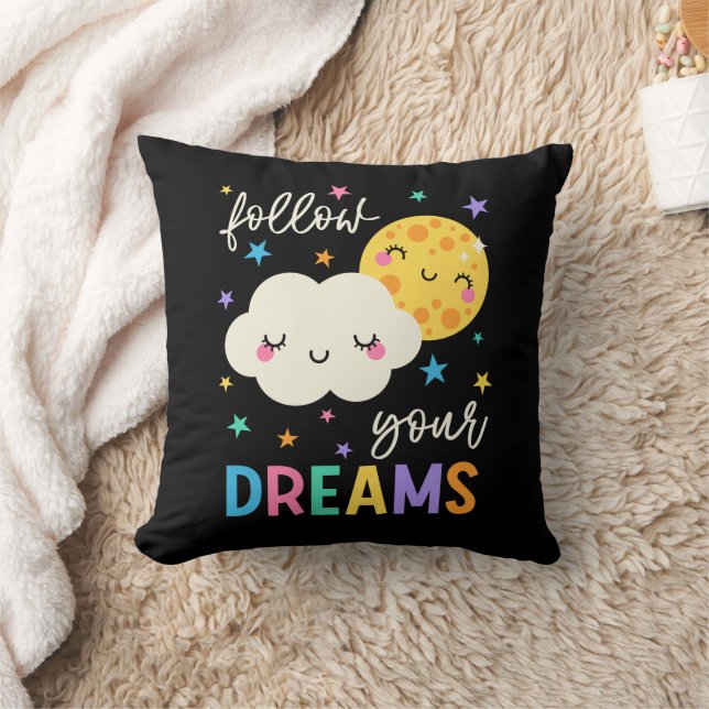 Follow Your Dreams | Cloud & Moon Cushion (Blanket)