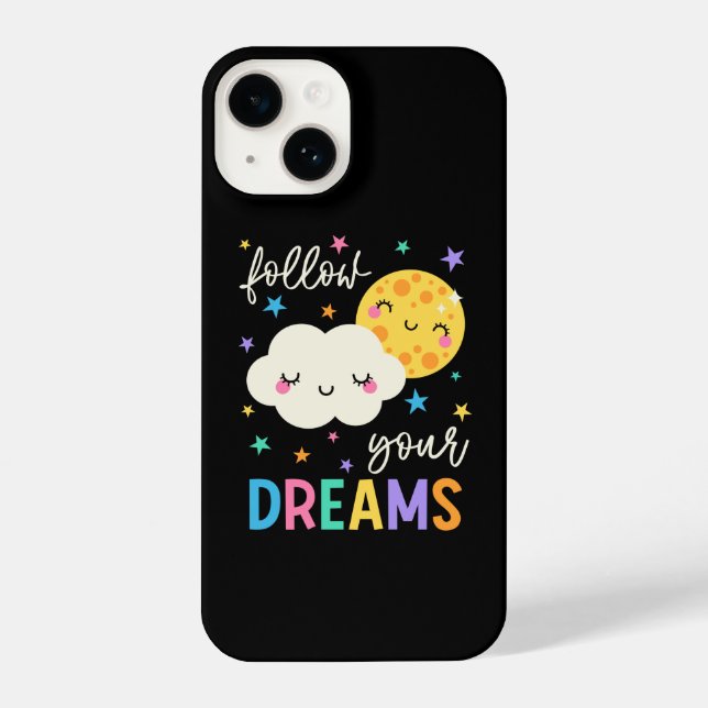 Follow Your Dreams | Cloud & Moon iPhone Case (Back)
