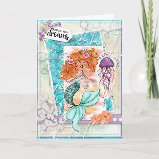 Follow Your Dreams Mermaid Encouragement Card