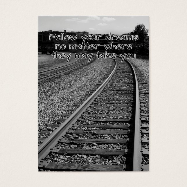 Follow your dreams motivational card (Front)