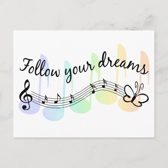 Follow Your Dreams Postcard (Front)