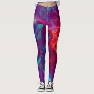 Follow Your Dreams Quotes Colourful Flowers Leggings