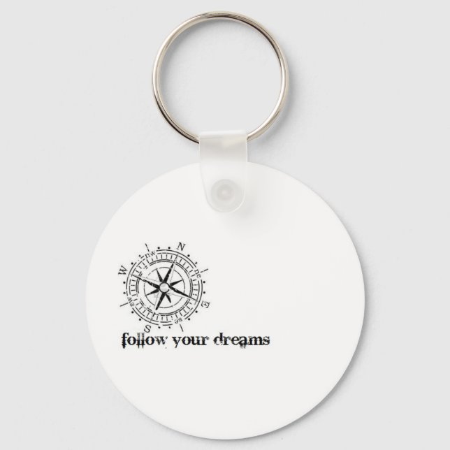 Follow Your Dreams So Beautifully Broken Key Ring (Front)