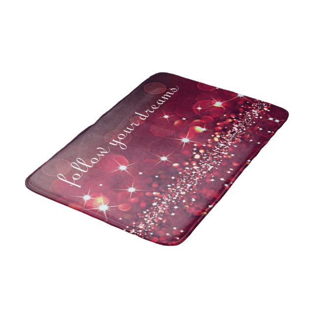 Follow Your Dreams Sparkle Bath Mat (Angled)