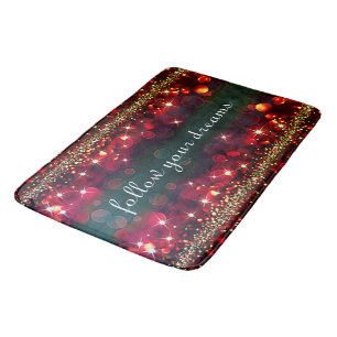 Follow Your Dreams Sparkle Bathroom Bath Mat