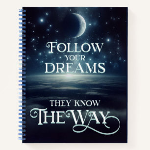 Follow Your Dreams with Earth Moon & Stars Journal