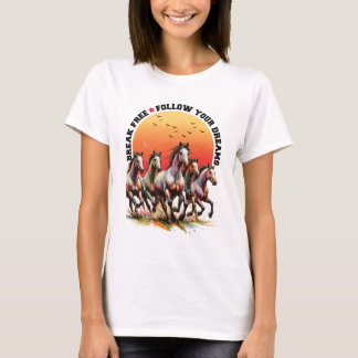 Follow Your Dreams Women White T-Shirt