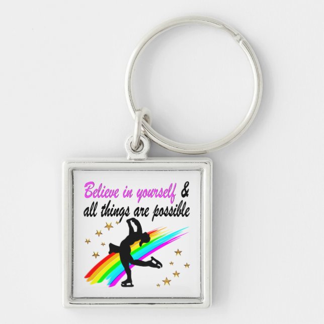 FOLLOW YOUR FIGURE SKATING DREAMS DESIGN KEY RING (Front)