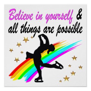 FOLLOW YOUR FIGURE SKATING DREAMS DESIGN POSTER
