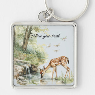Follow Your Heart Deer Meadow Key Ring