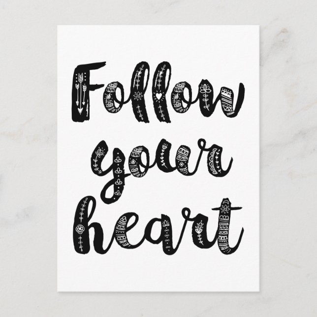 Follow Your Heart Postcard (Front)