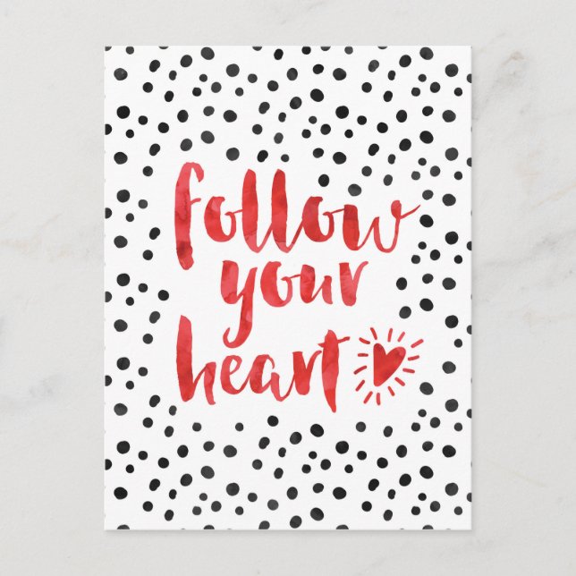 Follow Your Heart Quote Postcard (Front)