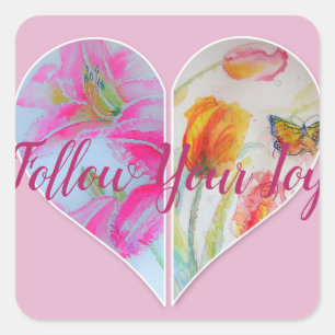 Follow Your Joy Inspirational Quote Sticker