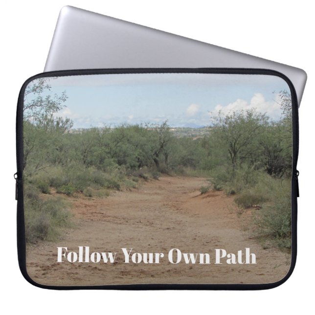 Follow Your Own Path Desert Hiking Trail Photo Laptop Sleeve (Front)